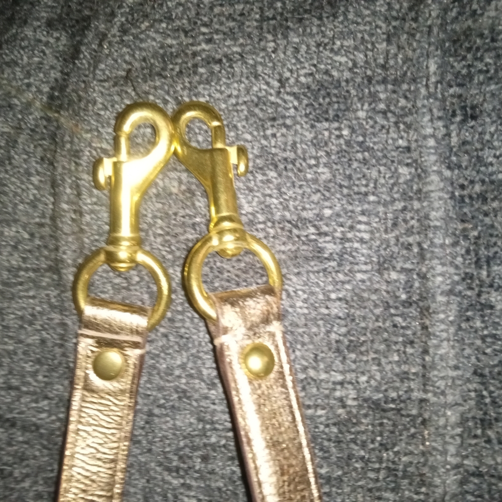 Coach Gold and Brown 43" Strap - Picture 2 of 2